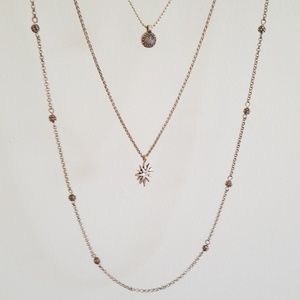 Boho 3 Strand Lucky Brand Necklace!